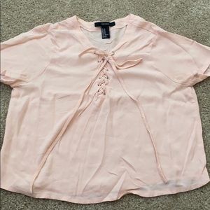 Baby pink lace top